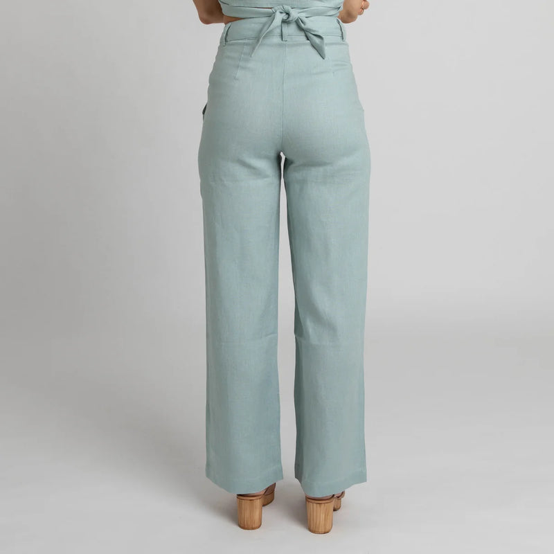 Miss Jane - Sage Linen Pants