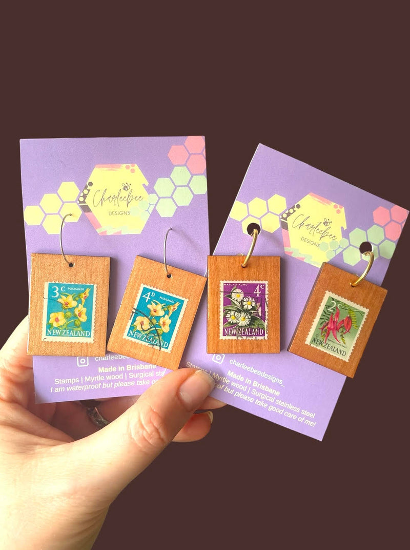 Charleebee - Small Stamp Earrings - Assorted Styles