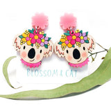 Koala Earrings - Blossom & Cat