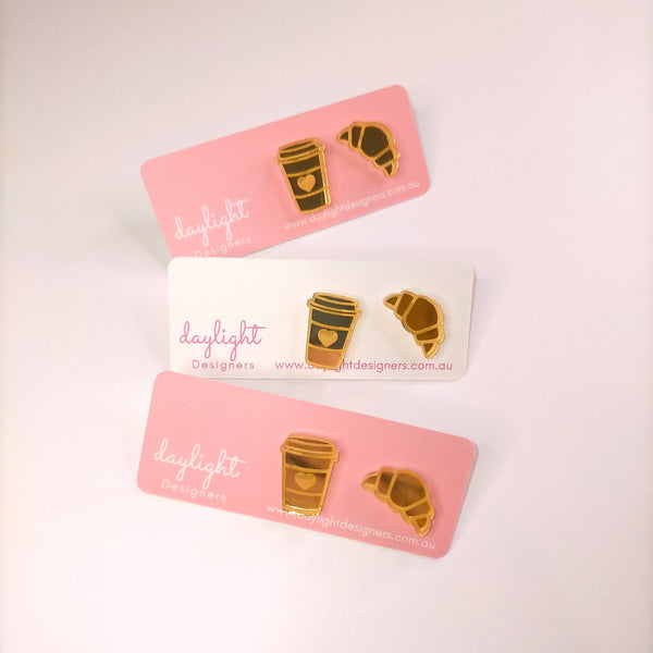 Daylight Designers/2904 - COFFEE & CROISSANT STUDS