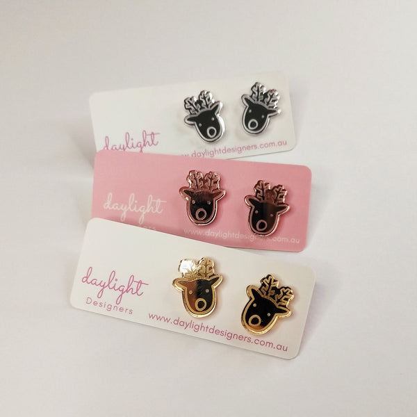Daylight Designers/2904 - REINDEER STUD LARGE - 3 COLOURS AVAILABLE