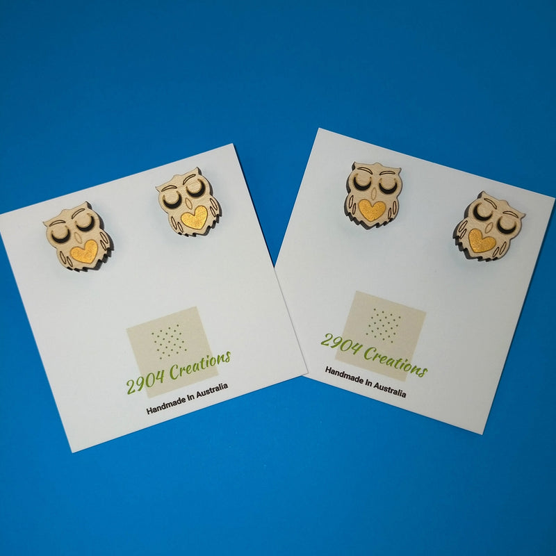 Daylight Designers/2904 - SLEEPING OWL STUDS
