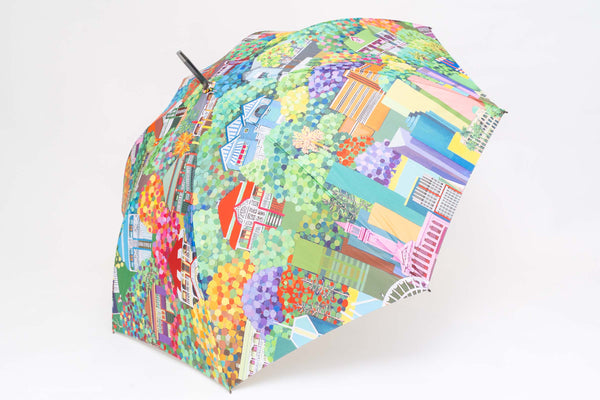Brisbane Saffron Sunset Umbrella - Straight with Curved Handle