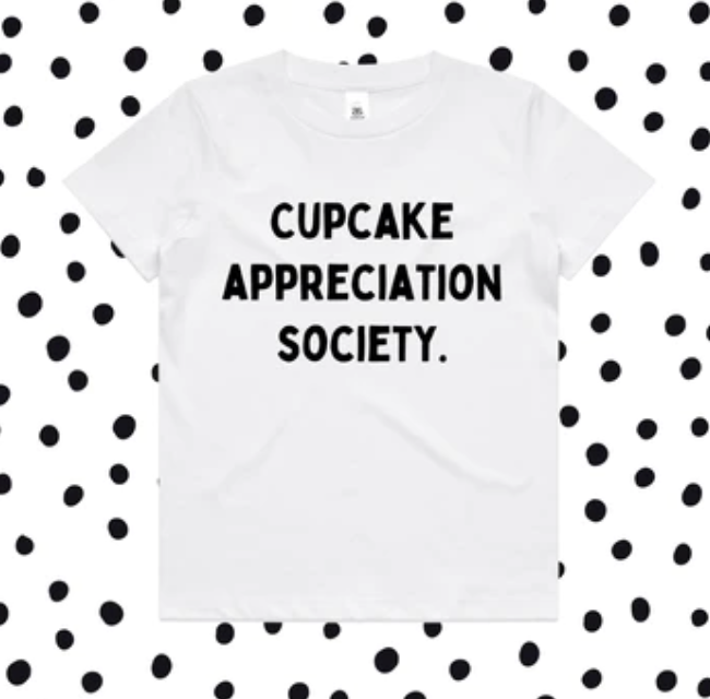 Cupcake Appreciation Society tee - WHITE