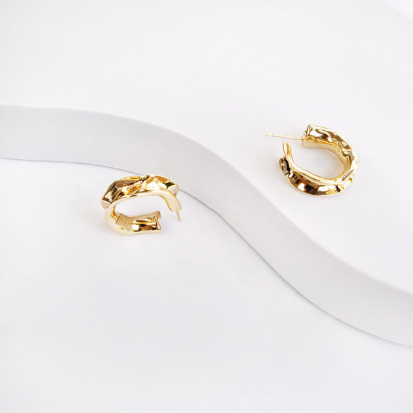 Clementine Hoops, 18k gold plated SS hypoallergenic
