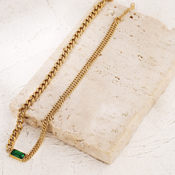 Odeya Collective - Clementine Necklace, 18k gold plated SS hypoallergenic 38cm length 5cm ext