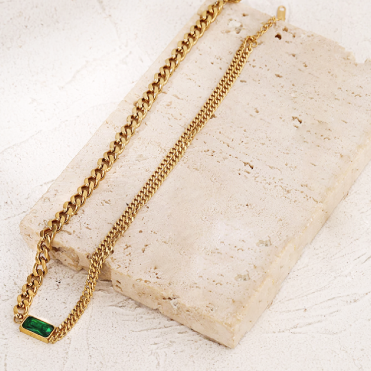 Odeya Collective - Clementine Necklace, 18k gold plated SS hypoallergenic 38cm length 5cm ext