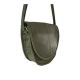 Aimee Shoulder Bag Olive Leather
