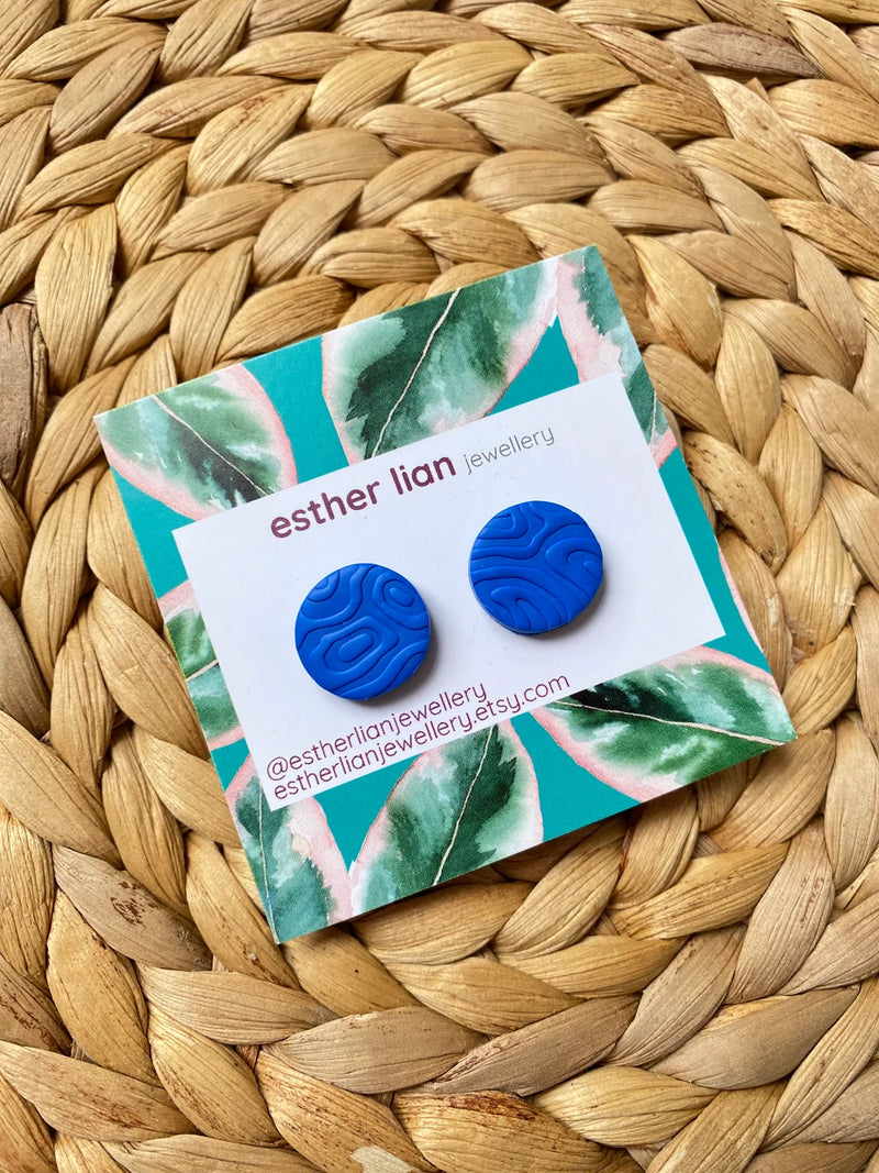 Esther Lian Jewellery- Squiggles Textured Clay Stud Earrings
