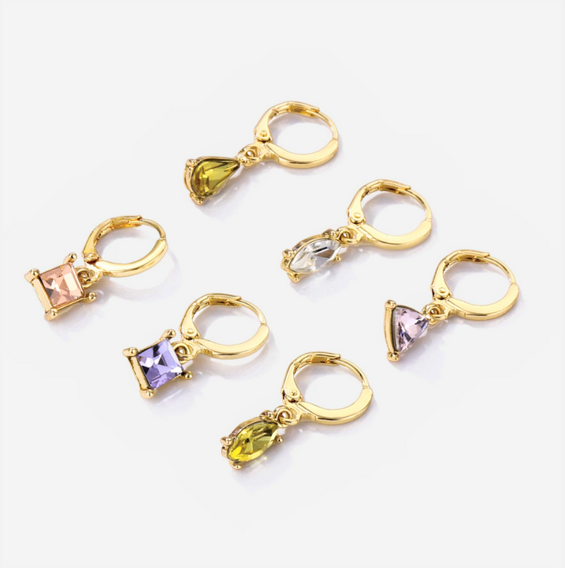 Elsa Earring Set 18k gold plated SS hypoallergenic